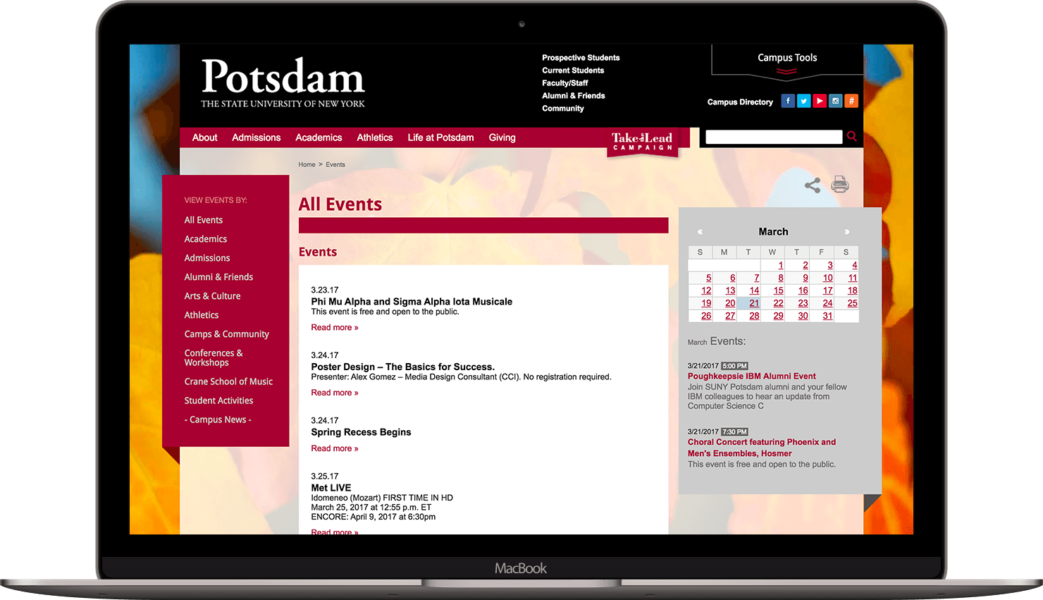 Potsdam Events Page