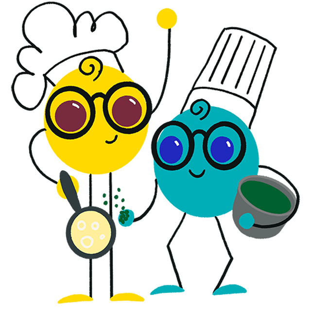Nerdy and friend cooking together