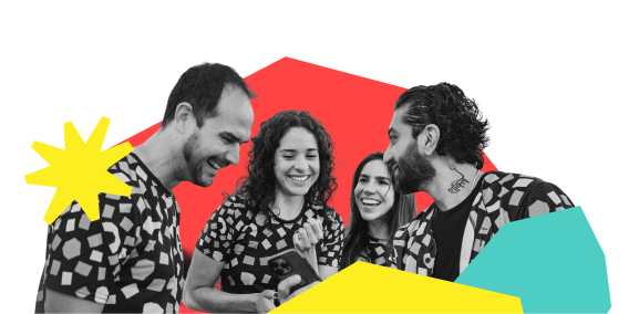 Decorative image showing LCM team members engaging in conversation