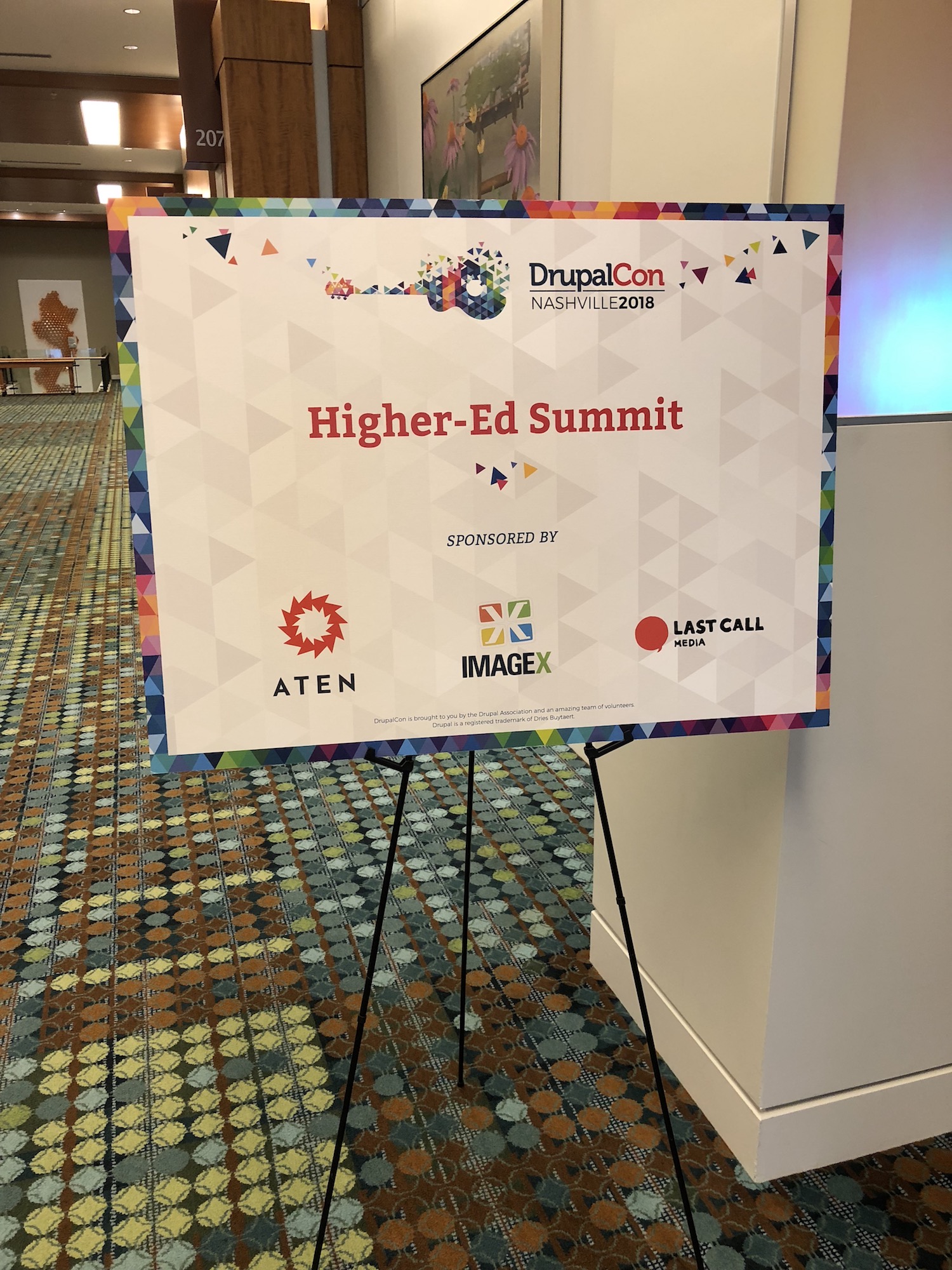 Higher Ed Summit Sign