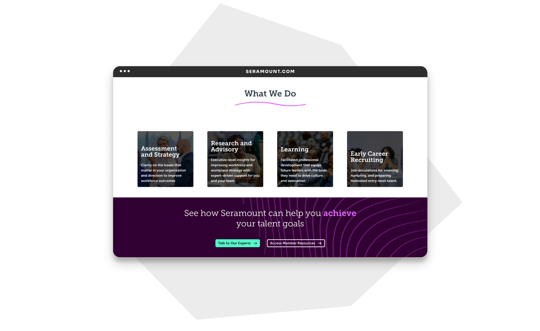 Seramount "What We Do" webpage