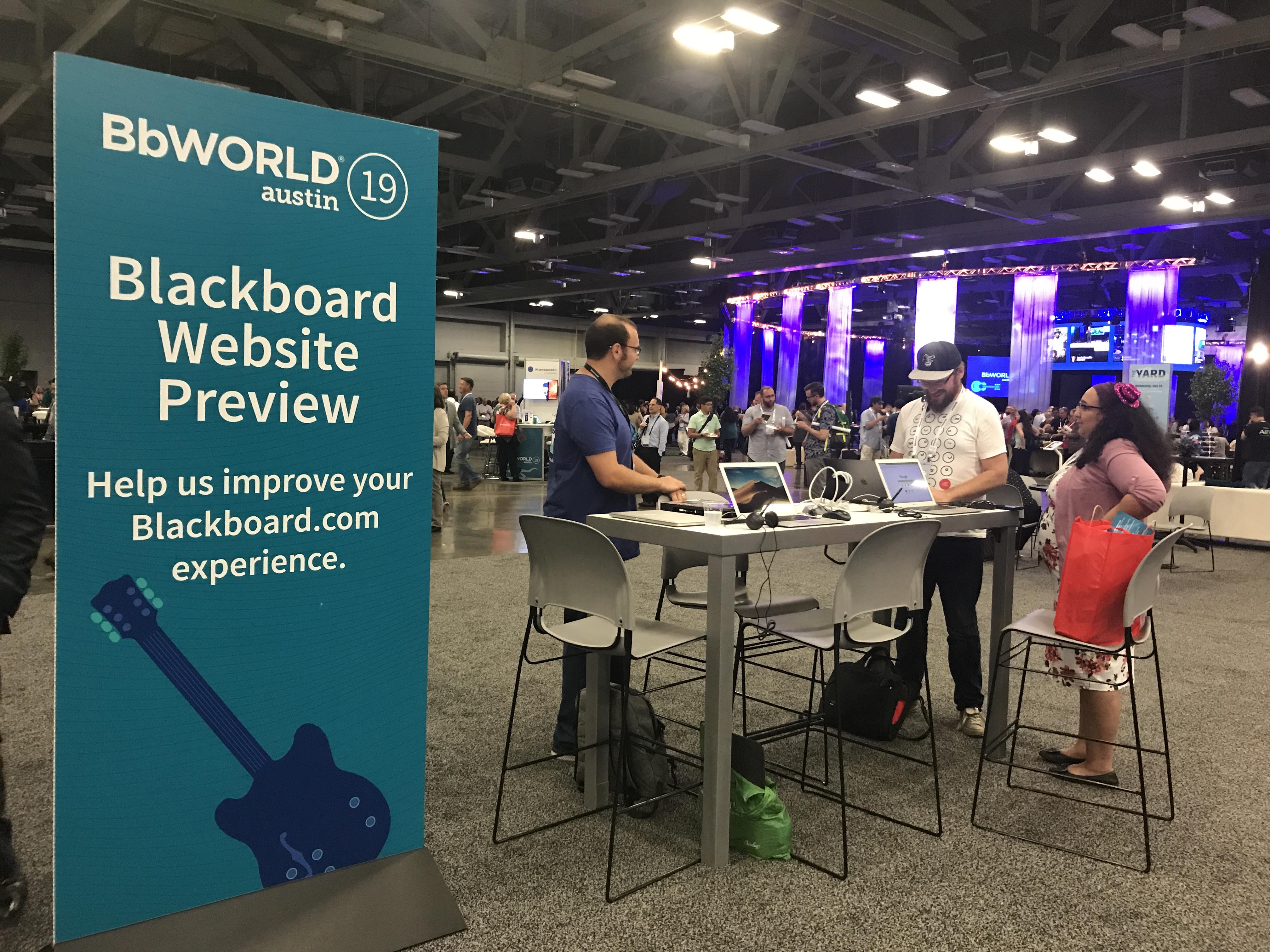 User testing at BbWorld