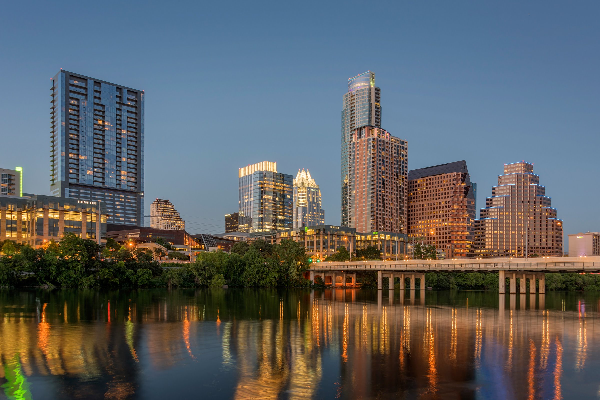 Austin, TX skyline at dusk