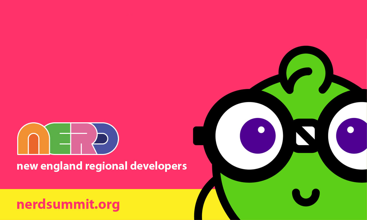 NERD Summit 2019 logo with green "Nerdy" character wearing glasses