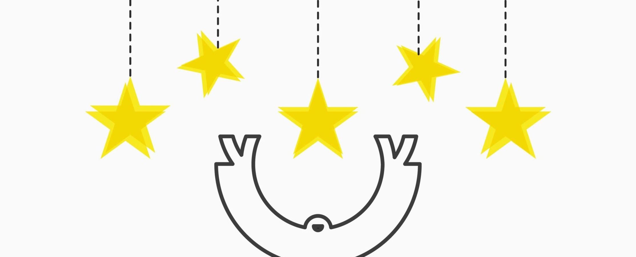 Yeti celebrating a five star rating. 