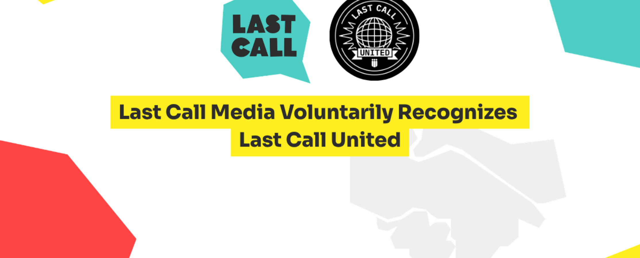 Last Call and Last Call United Logo on a promotional graphic 