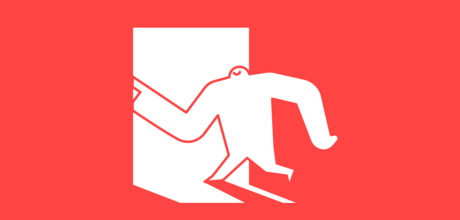 Yeti running out through a doorway