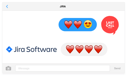 Last Call Media heart emoji chat with Jira Software