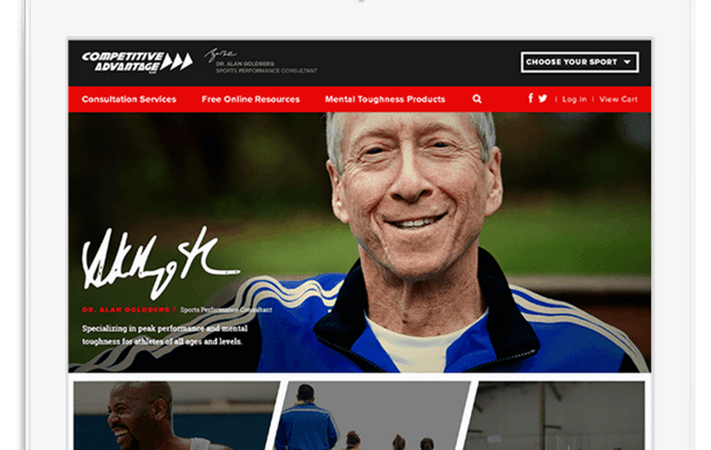 Competitive Edge website displayed on a tablet