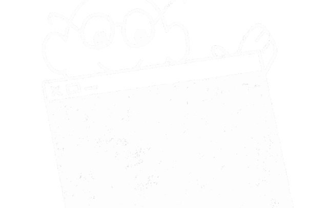 Browser window with books and apple on screen, student looking from behind