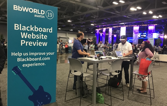 User testing at BbWorld