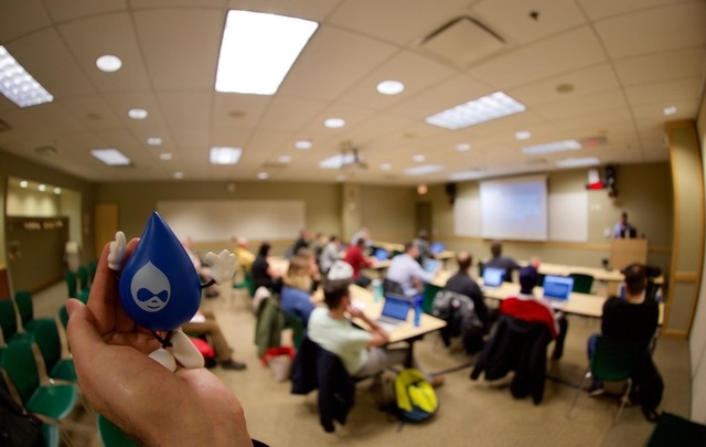 MidCamp Session with a Drupal drop in the foreground