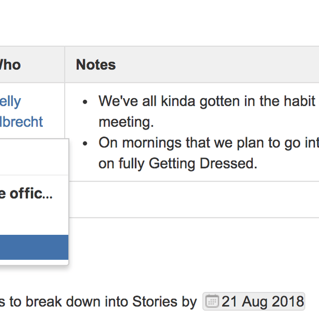A screenshot on creating a link to future pages.