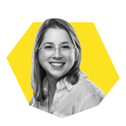 Molly Headshot in yellow shape